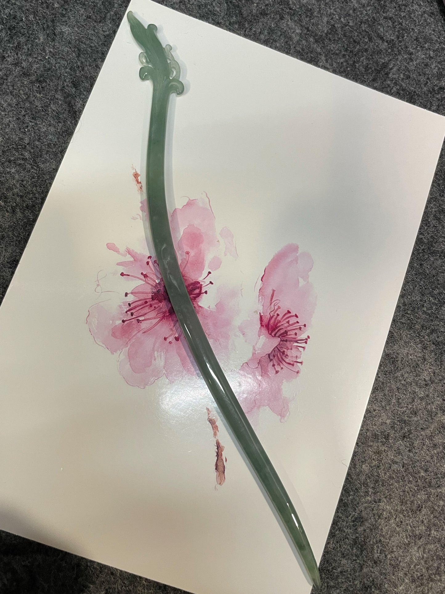 Icy Blue Jade - Hair Stick (NJO006)