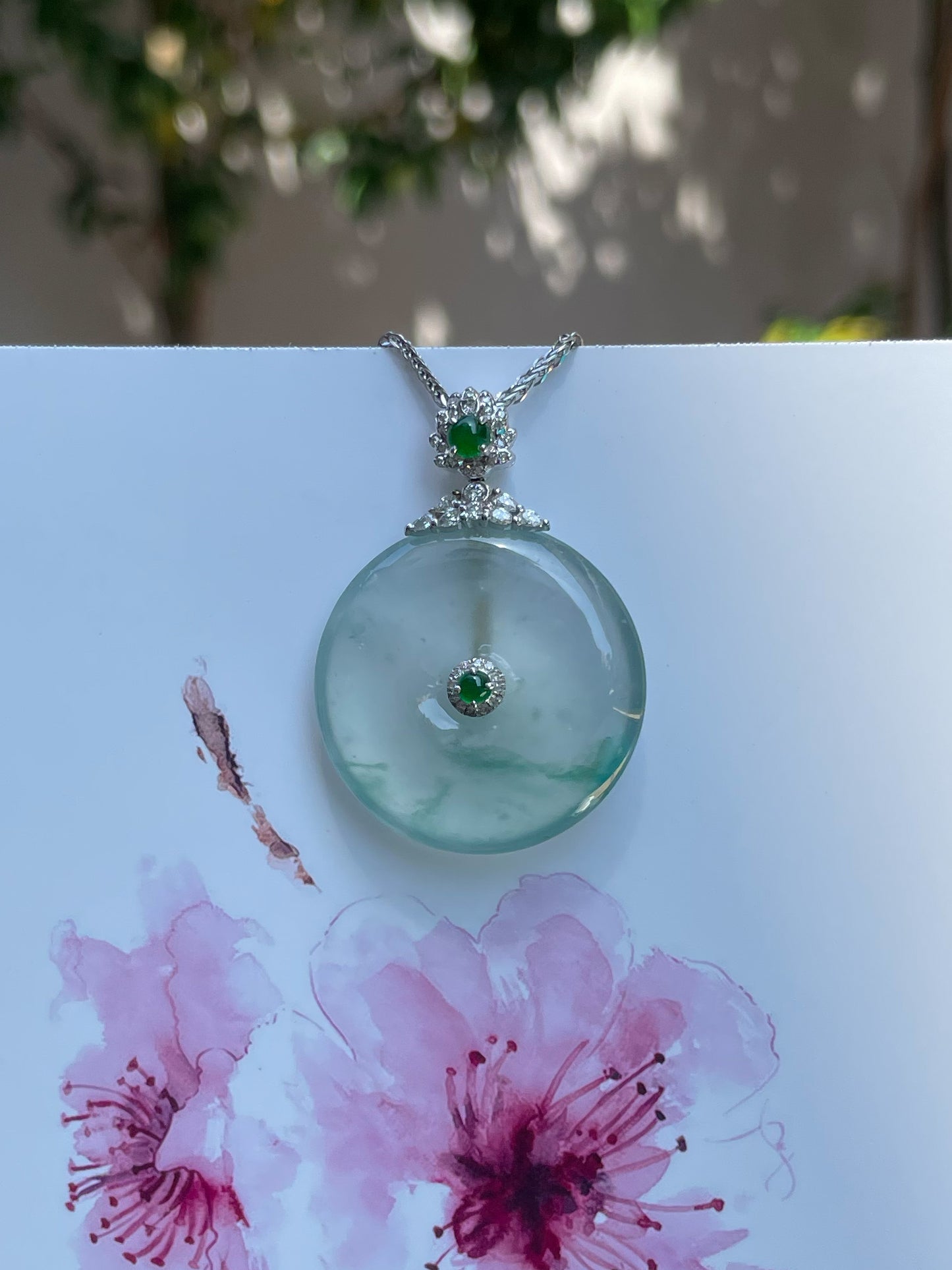 Glassy Jadeite Safety Coin Pendant (NJP001)