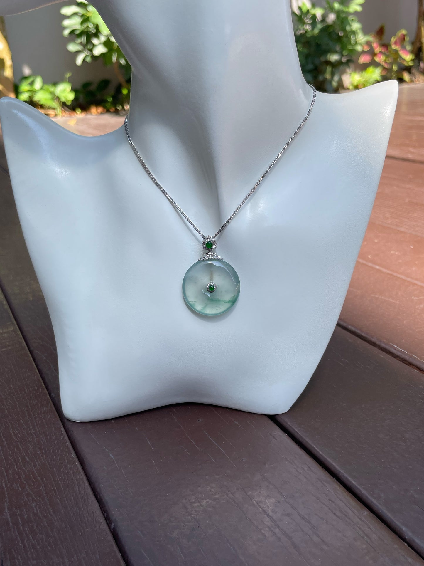 Glassy Jadeite Safety Coin Pendant (NJP001)