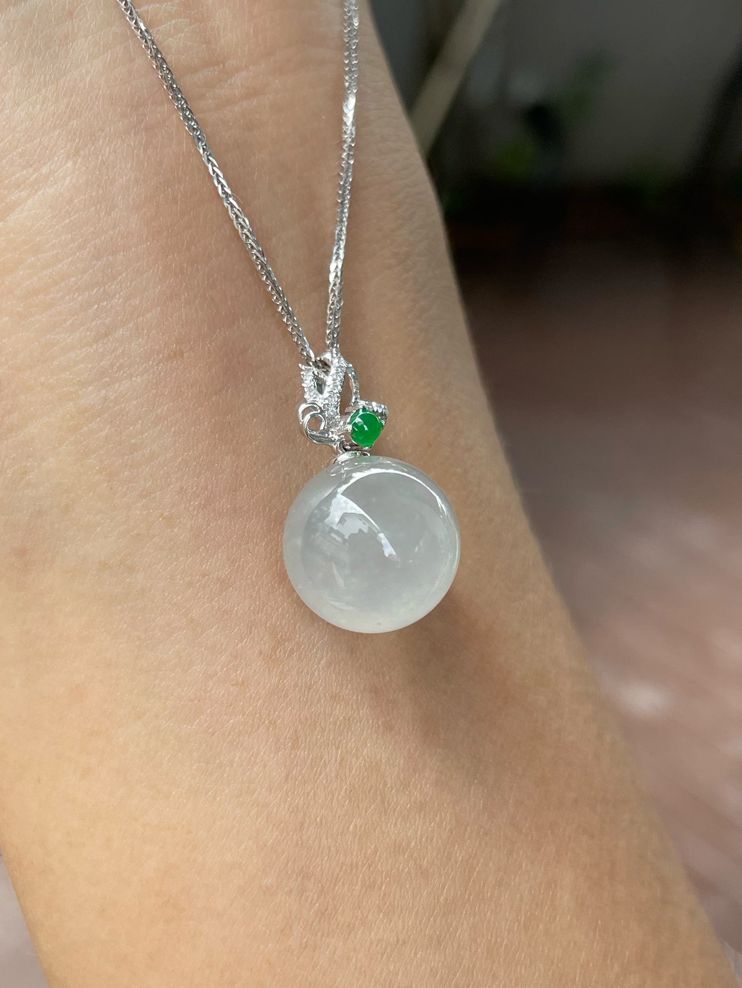 Icy Jadeite Pendant -  Ball (NJP016)