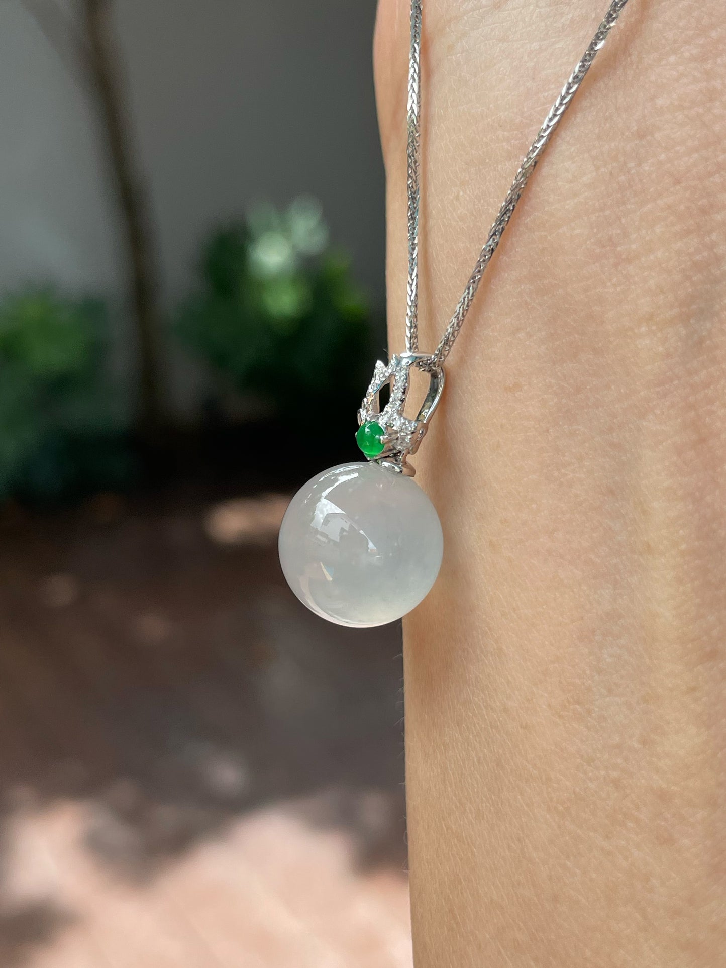 Icy Jadeite Pendant -  Ball (NJP016)