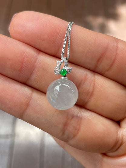 Icy Jadeite Pendant -  Ball (NJP016)