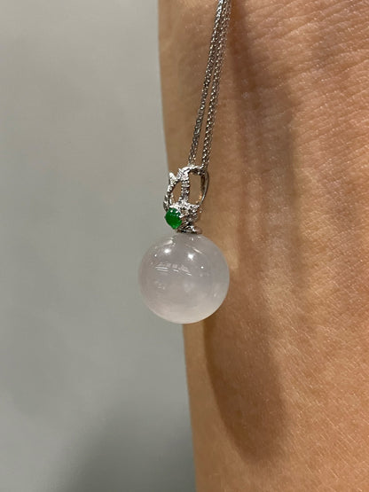 Icy Jadeite Pendant -  Ball (NJP016)