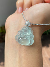 Load image into Gallery viewer, Glassy Jade Pendant -  Laughing Buddha 笑佛 (NJP020)
