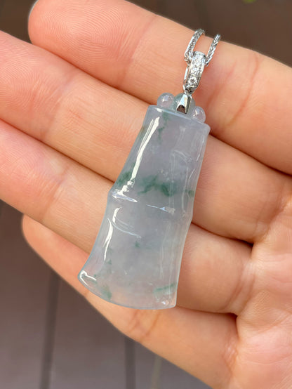 Lavender Jade Bamboo Pendant (NJP025)