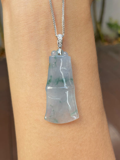 Lavender Jade Bamboo Pendant (NJP025)