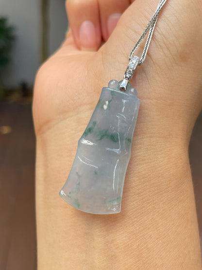 Lavender Jade Bamboo Pendant (NJP025)