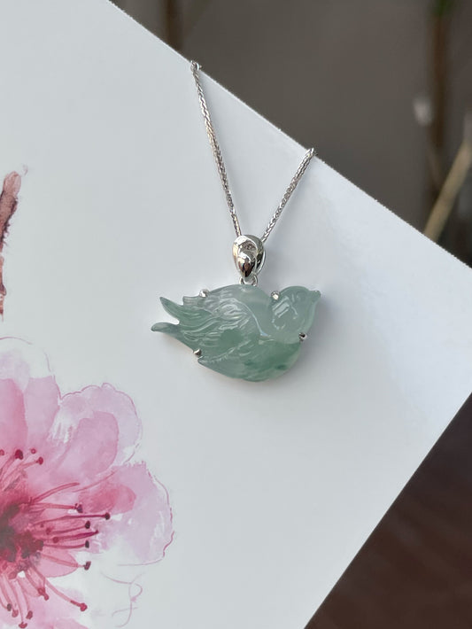 Icy Jade Pendant - Swallow (NJP062)