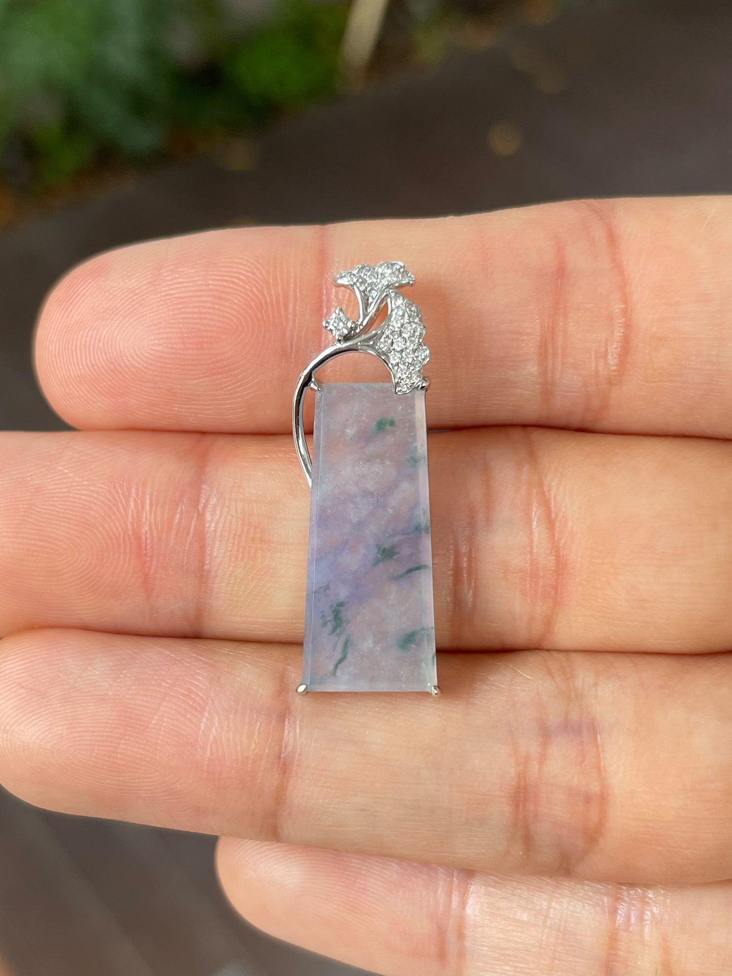 Icy Lavender Jade Pendant (NJP066)