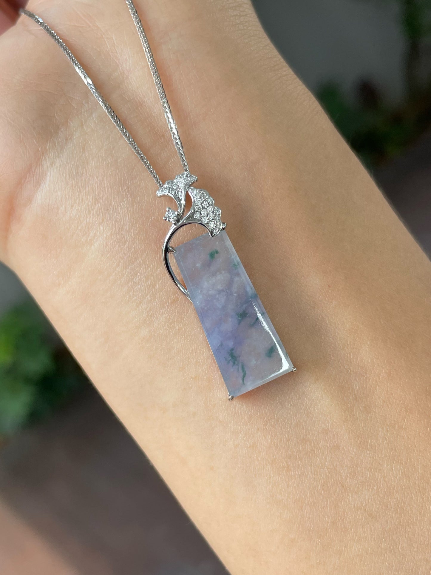 Icy Lavender Jade Pendant (NJP066)