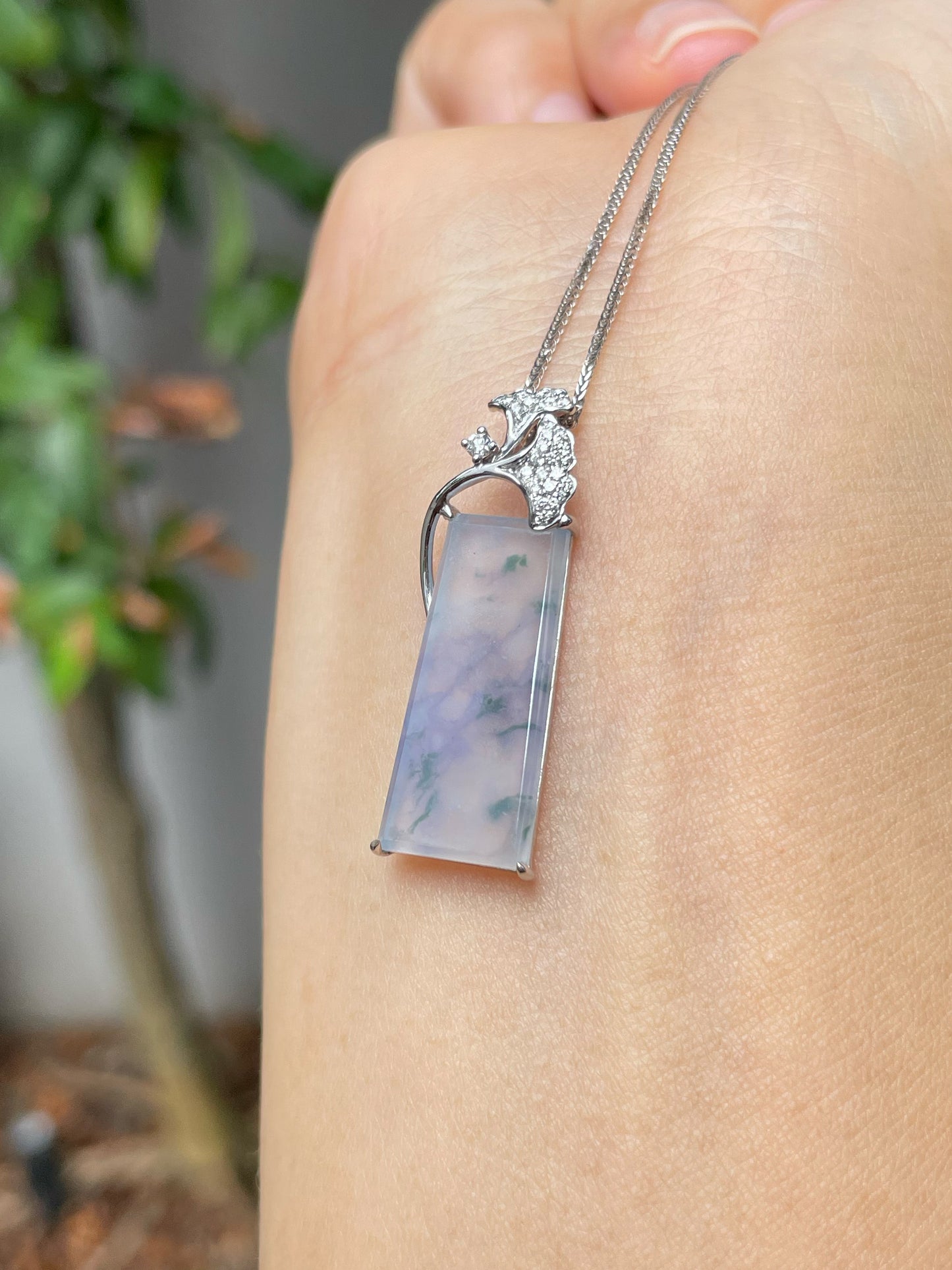 Icy Lavender Jade Pendant (NJP066)