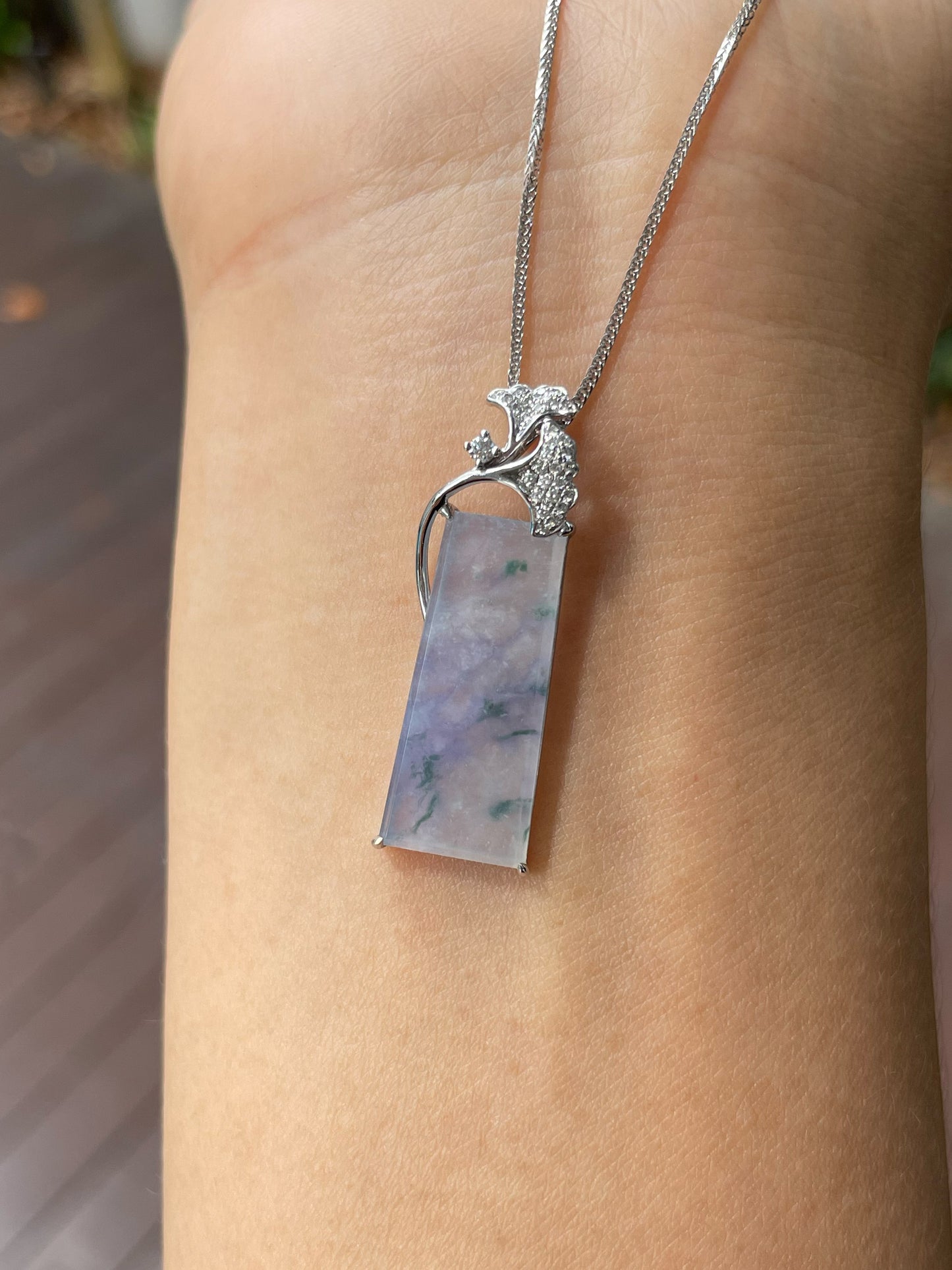 Icy Lavender Jade Pendant (NJP066)