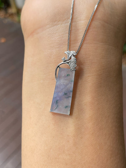 Icy Lavender Jade Pendant (NJP066)