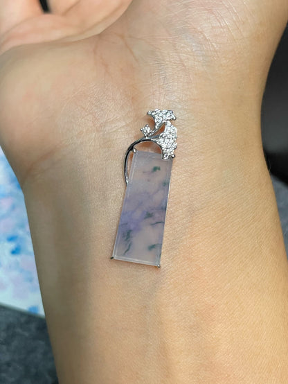 Icy Lavender Jade Pendant (NJP066)