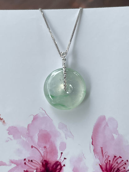 Glassy Jadeite Safety Coin Pendant (NJP068)