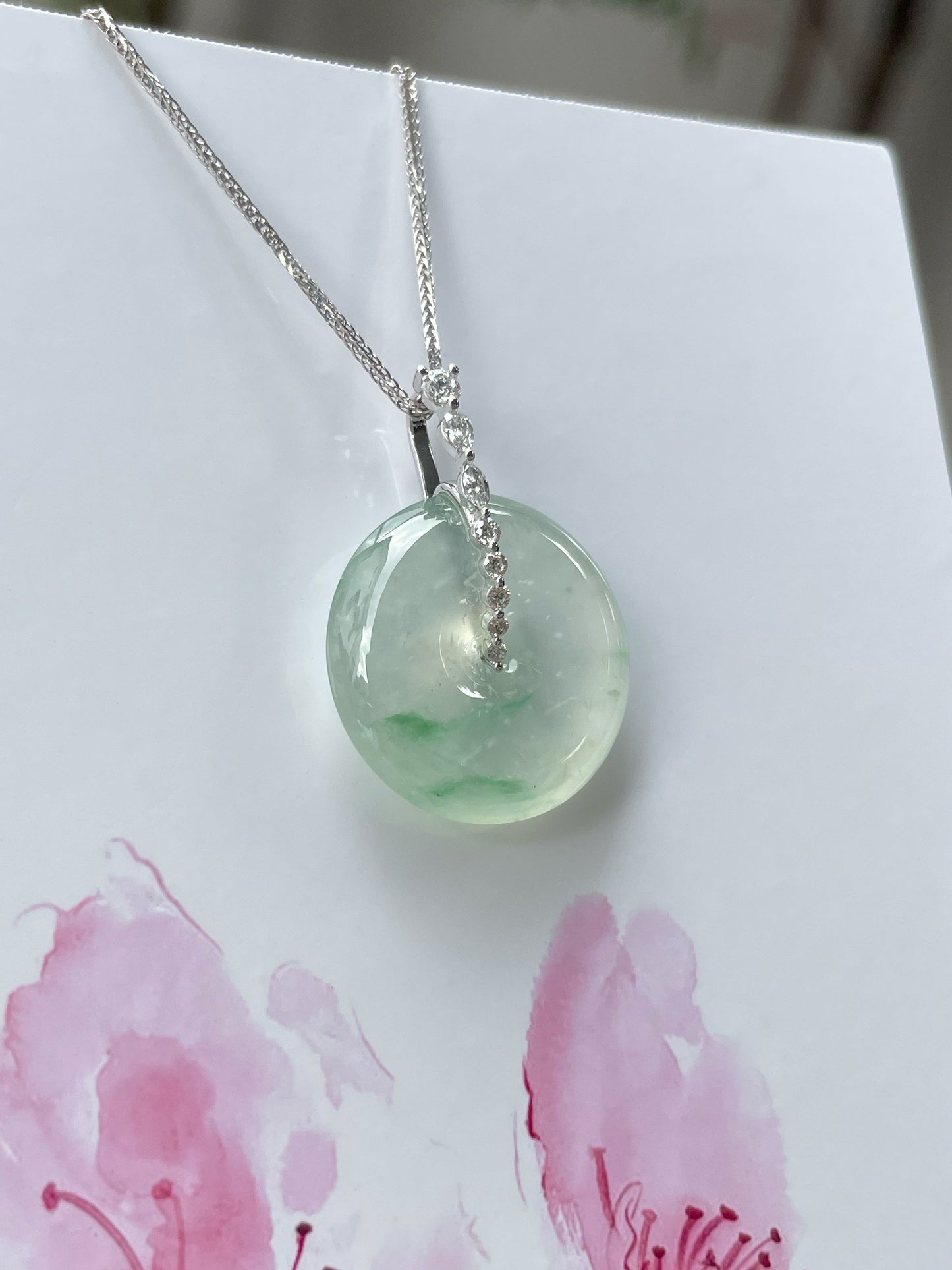 Glassy Jadeite Safety Coin Pendant (NJP068)