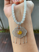 Load image into Gallery viewer, Yellow Jade Cabochon Pendant - Ruyi Locket (NJP069)
