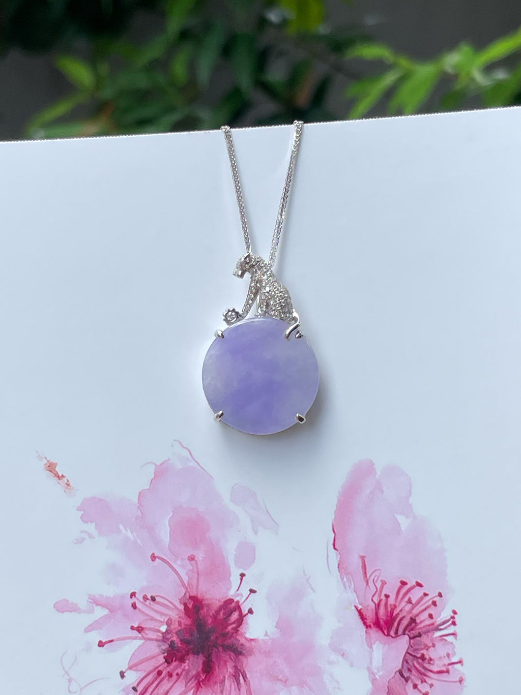 Lavender Jadeite Pendant (NJP074)
