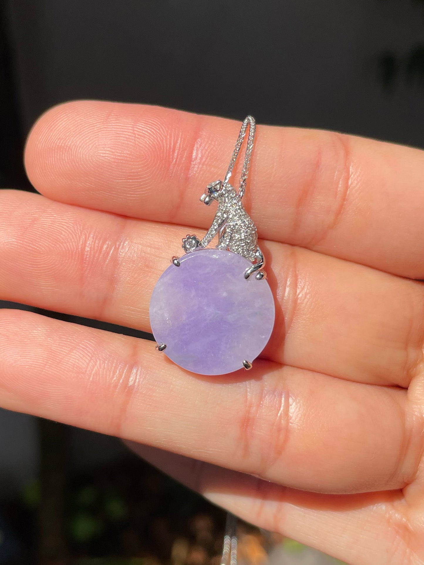 Lavender Jadeite Pendant (NJP074)