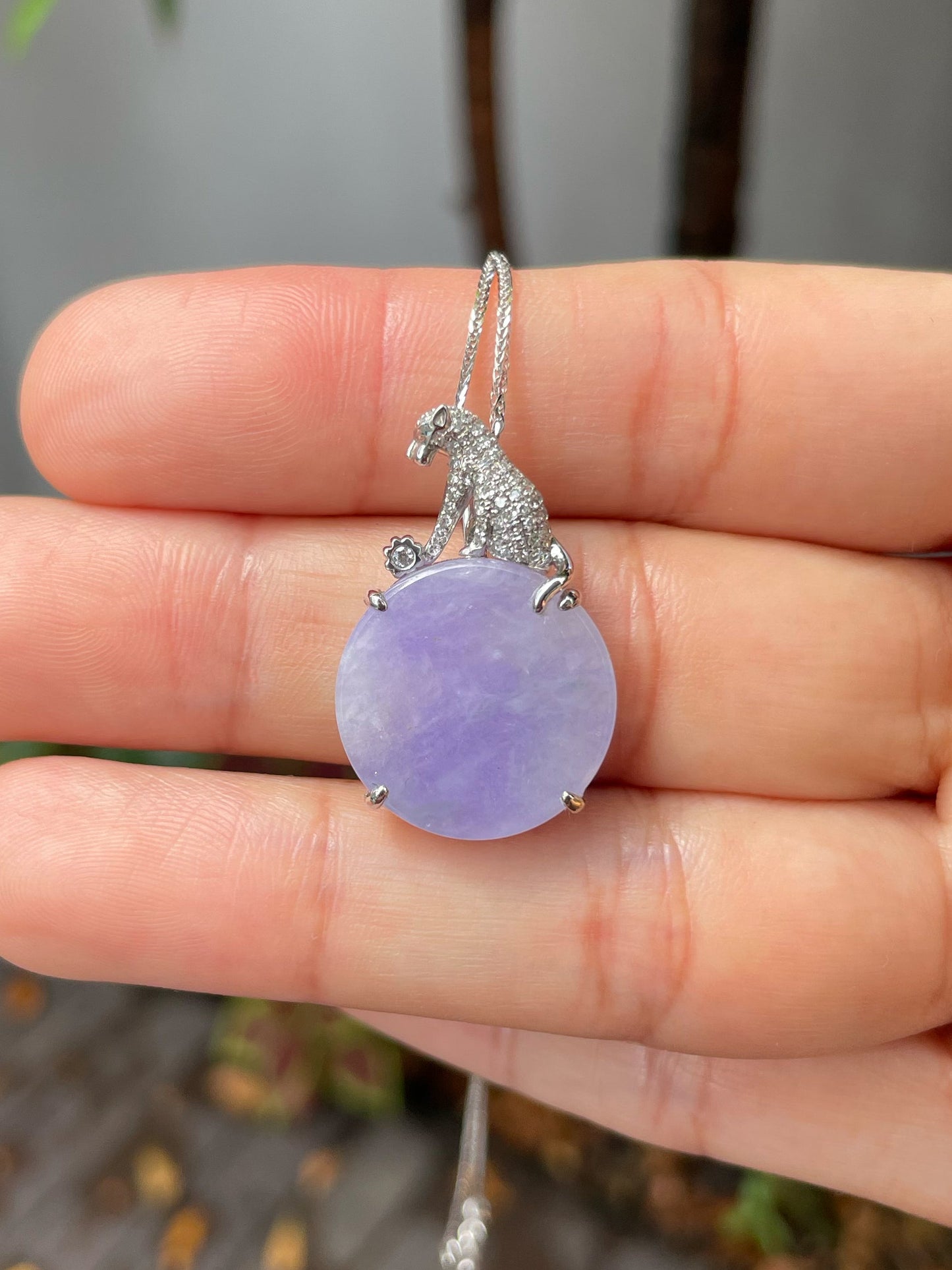 Lavender Jadeite Pendant (NJP074)