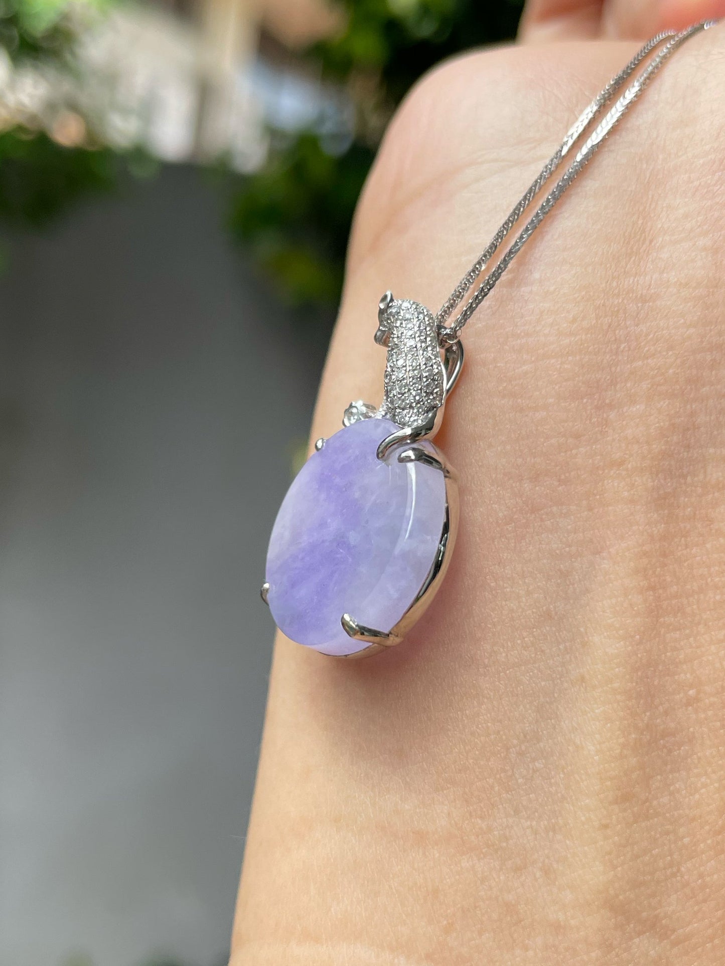 Lavender Jadeite Pendant (NJP074)