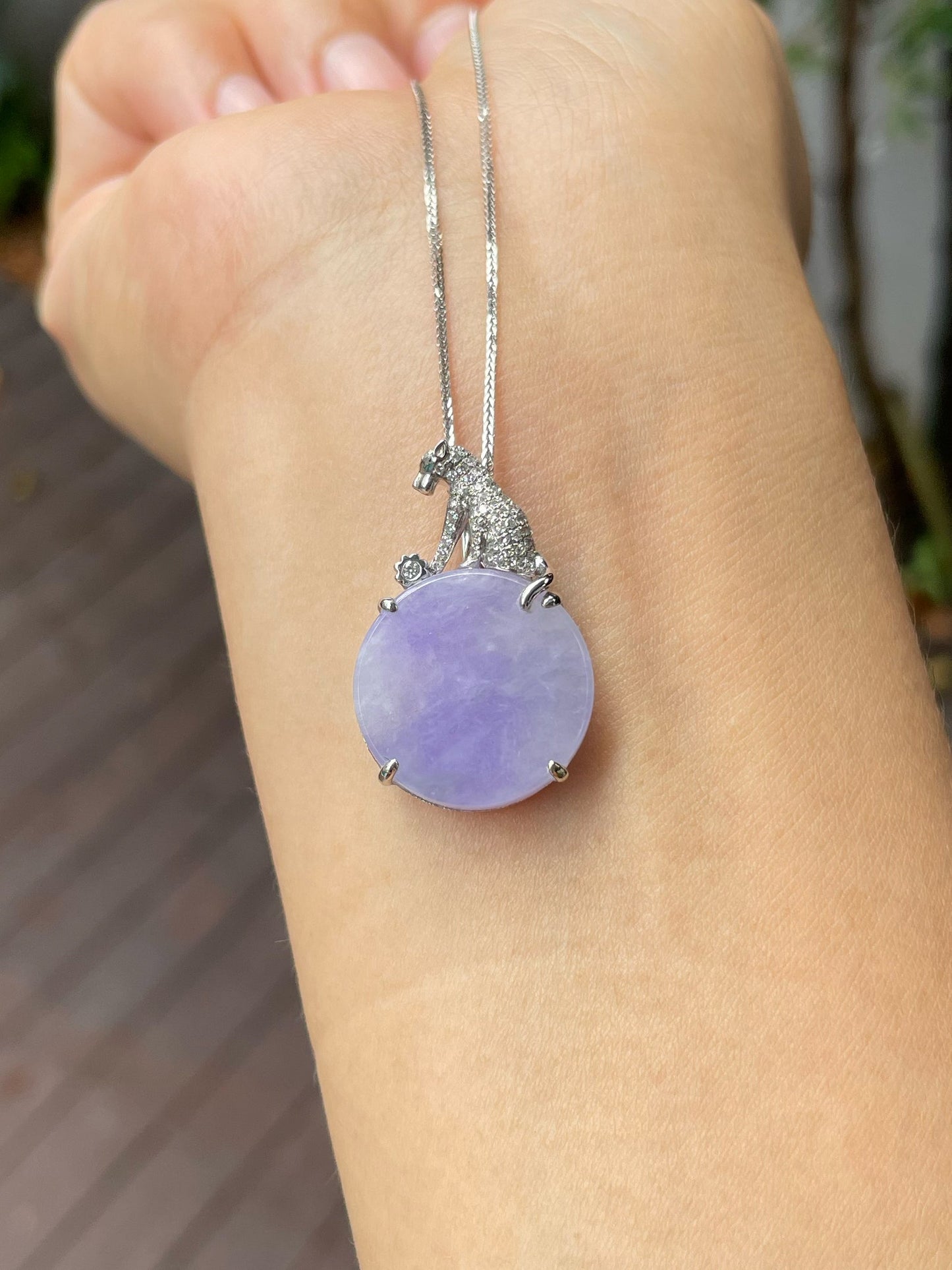 Lavender Jadeite Pendant (NJP074)