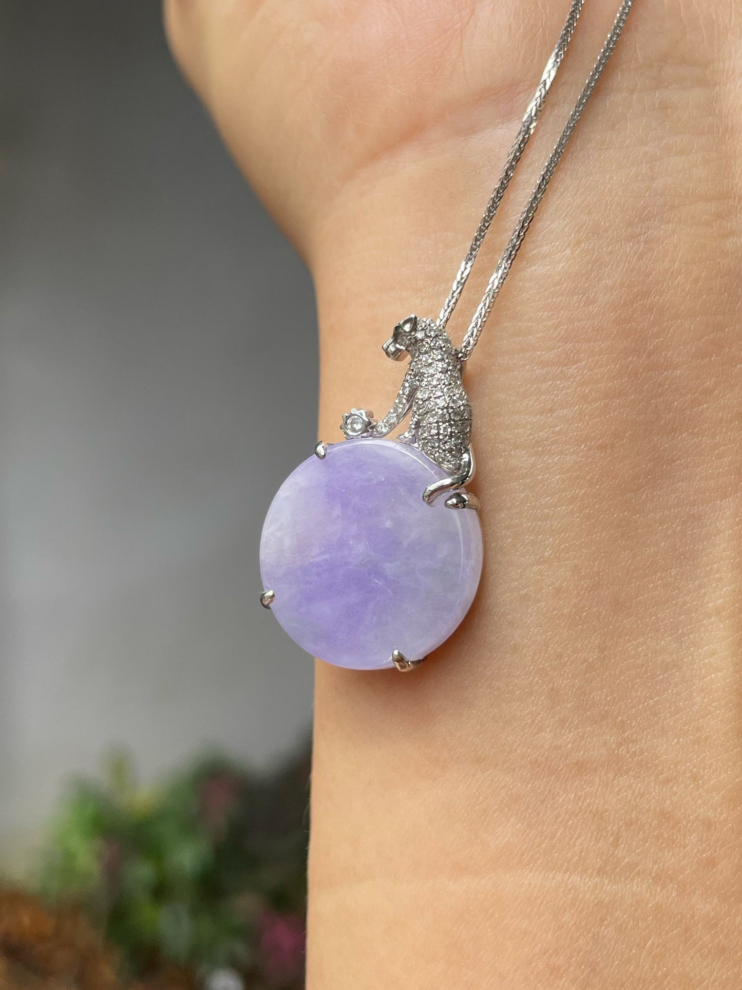 Lavender Jadeite Pendant (NJP074)