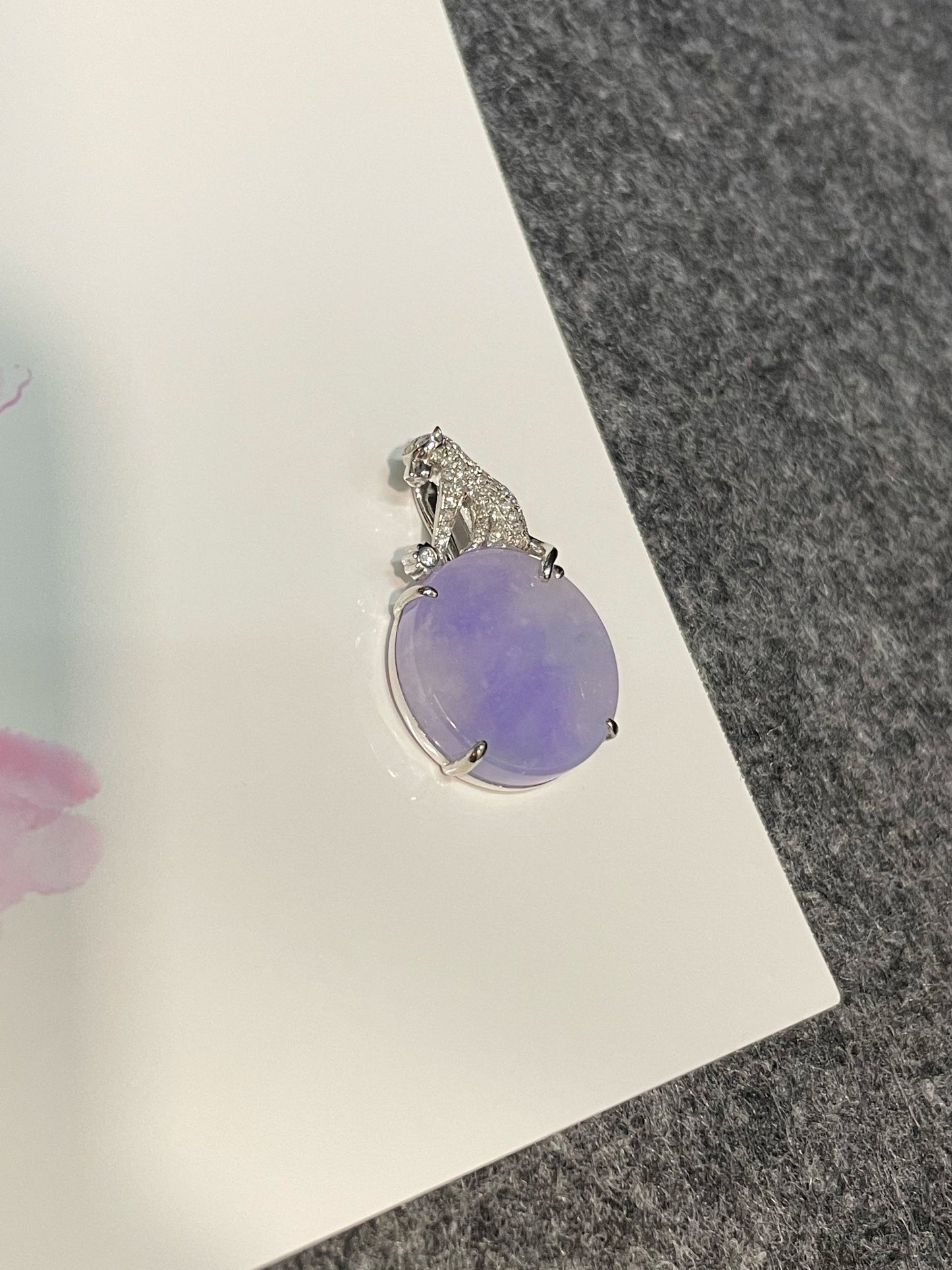 Lavender Jadeite Pendant (NJP074)