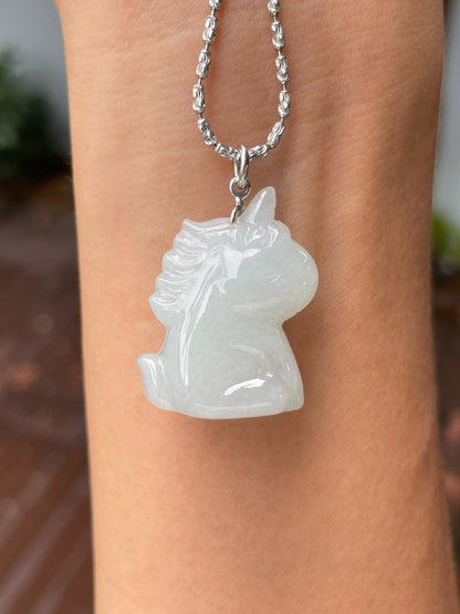 White Jade Pendant - Unicorn (NJP077)