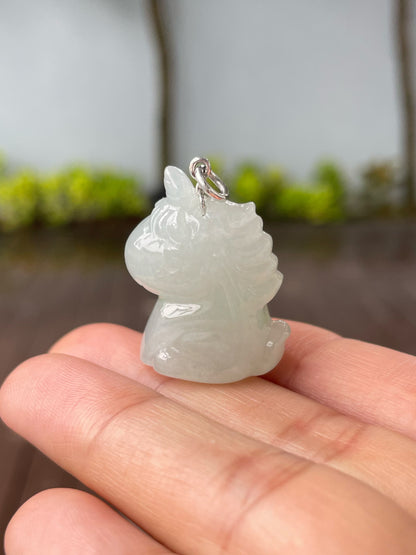 White Jade Pendant - Unicorn (NJP077)