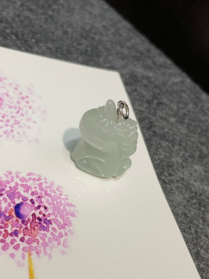 White Jade Pendant - Unicorn (NJP077)