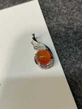 Load image into Gallery viewer, Orange Jade Cabochon Pendant (NJP083)

