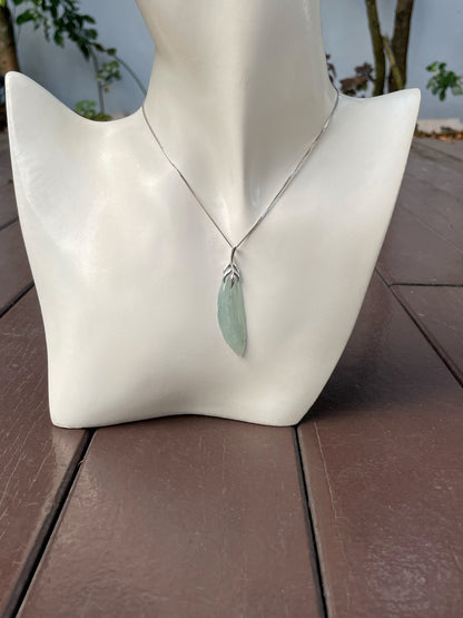 Icy Feather Jade Pendant (NJP087)