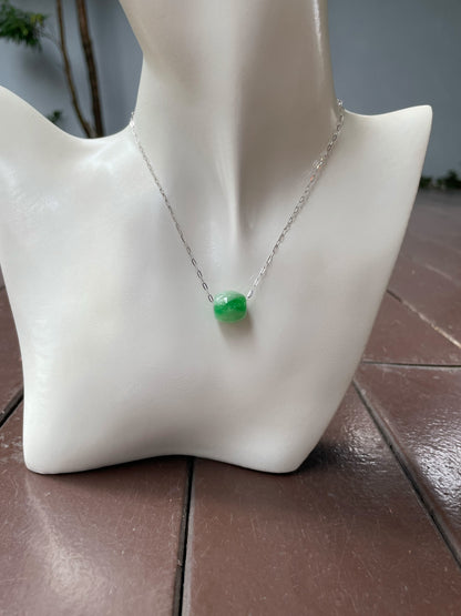 Green Jade Barrel Pendant - Lu Lu Tong 路路通 (NJP097)