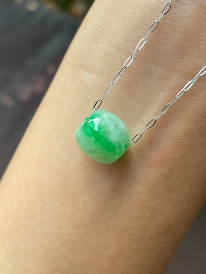 Green Jade Barrel Pendant - Lu Lu Tong 路路通 (NJP097)