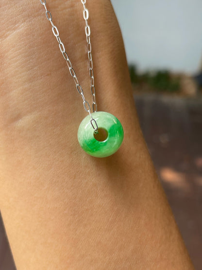 Green Jade Barrel Pendant - Lu Lu Tong 路路通 (NJP097)