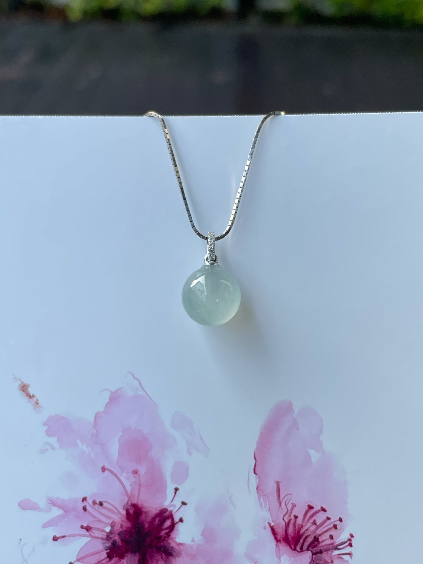 Icy Jadeite Pendant - Ball (NJP105)