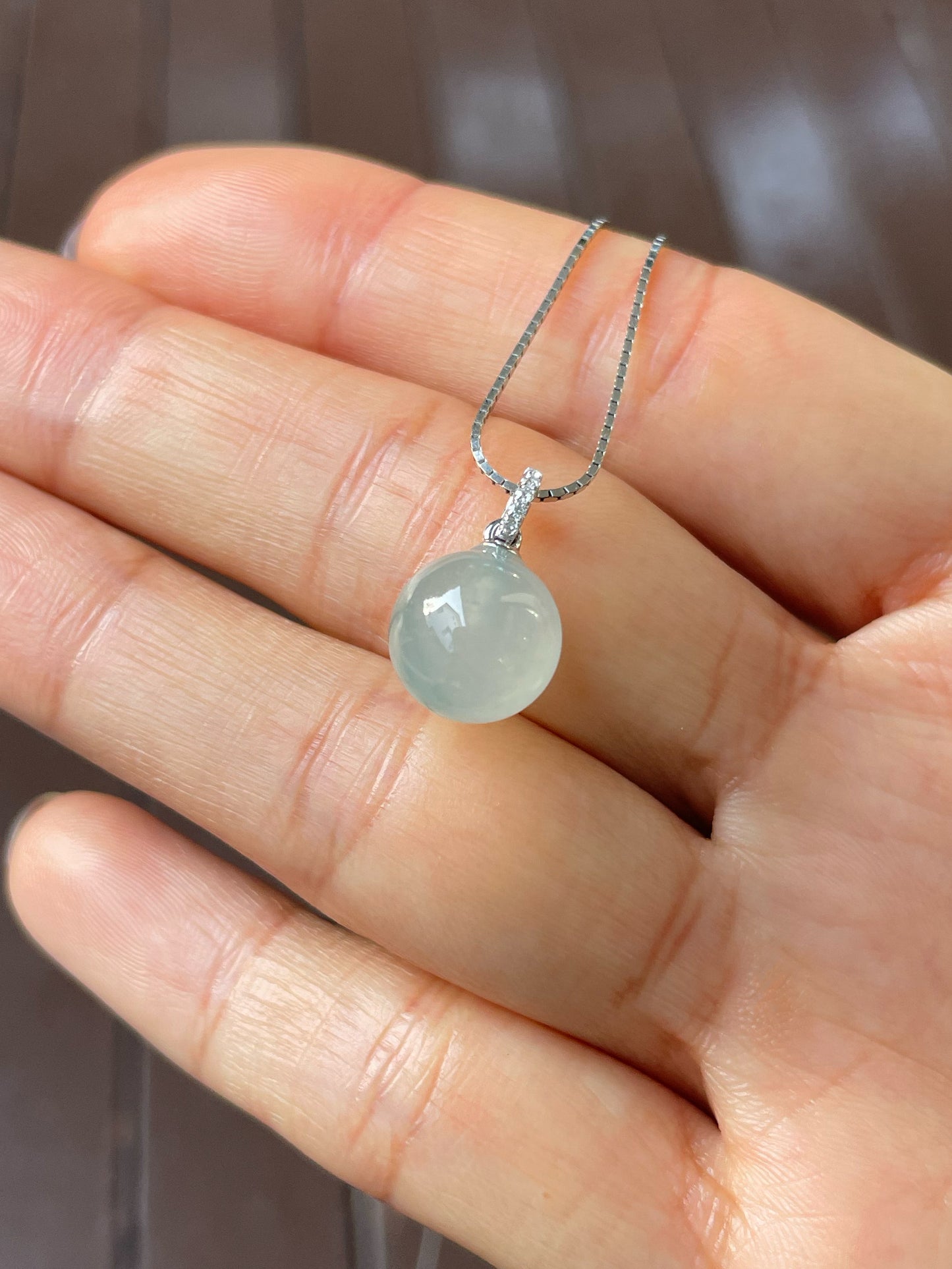 Icy Jadeite Pendant - Ball (NJP105)