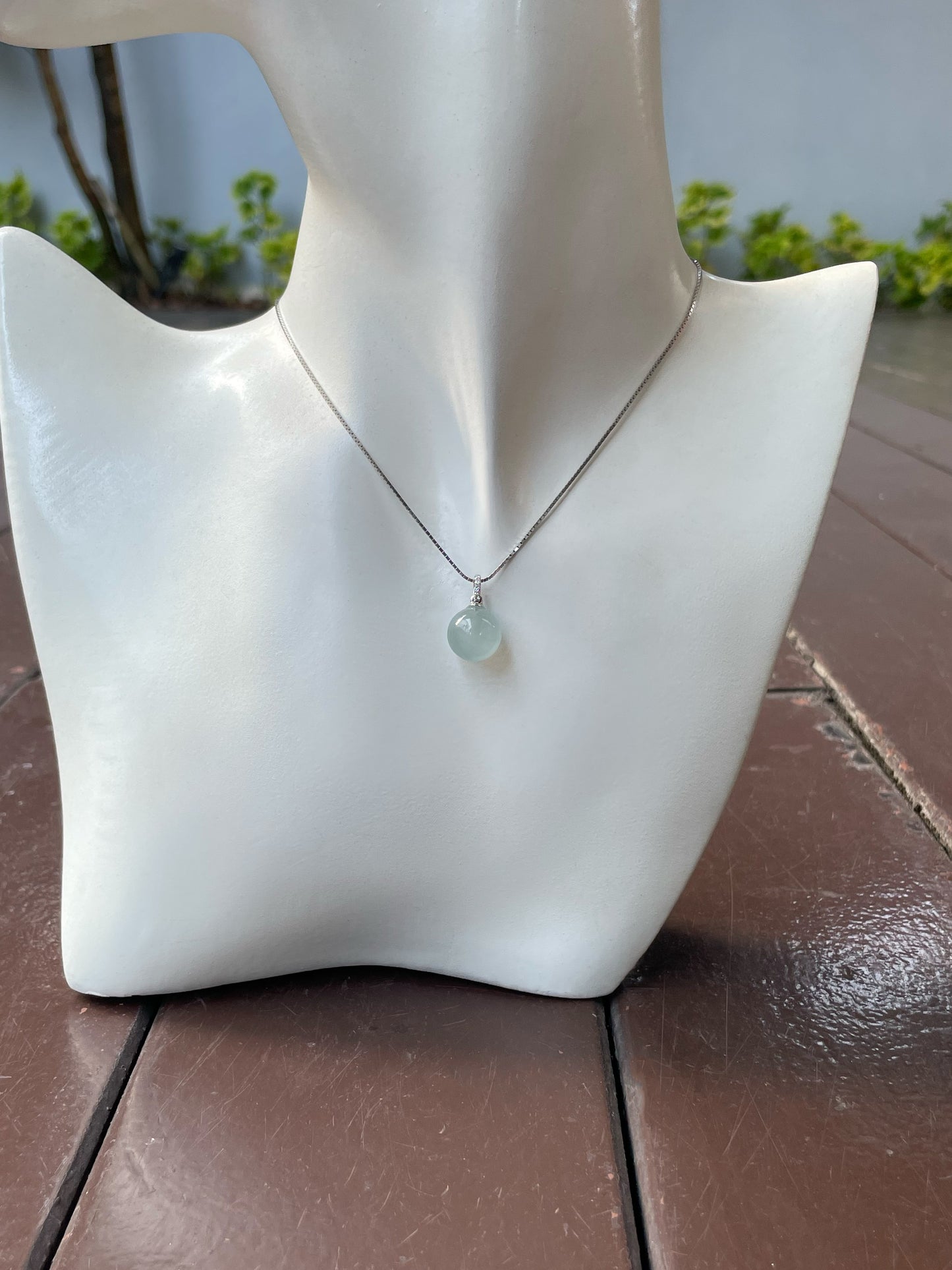 Icy Jadeite Pendant - Ball (NJP105)