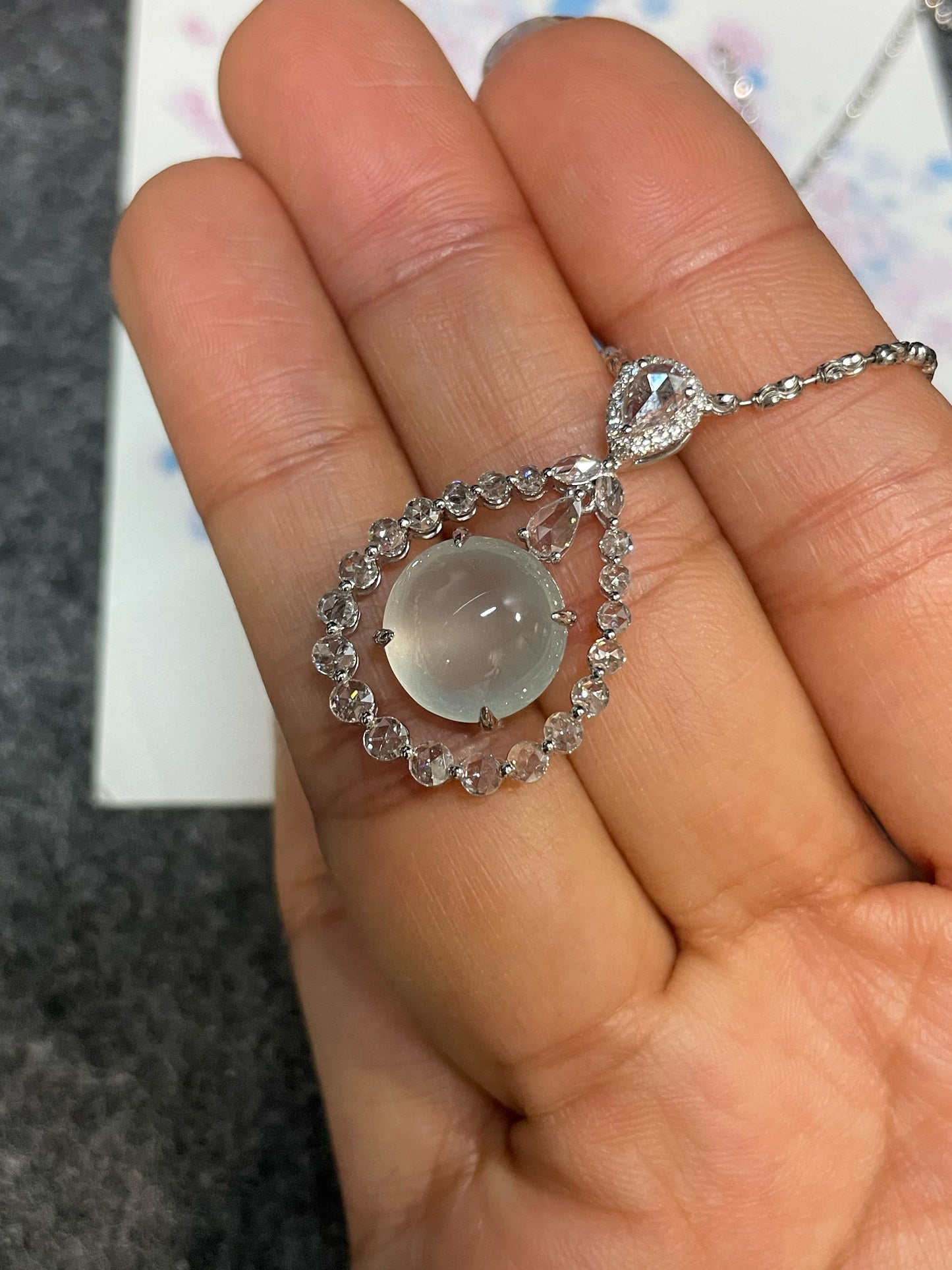 Glassy Jade Pendant - Cabochon (NJP106)