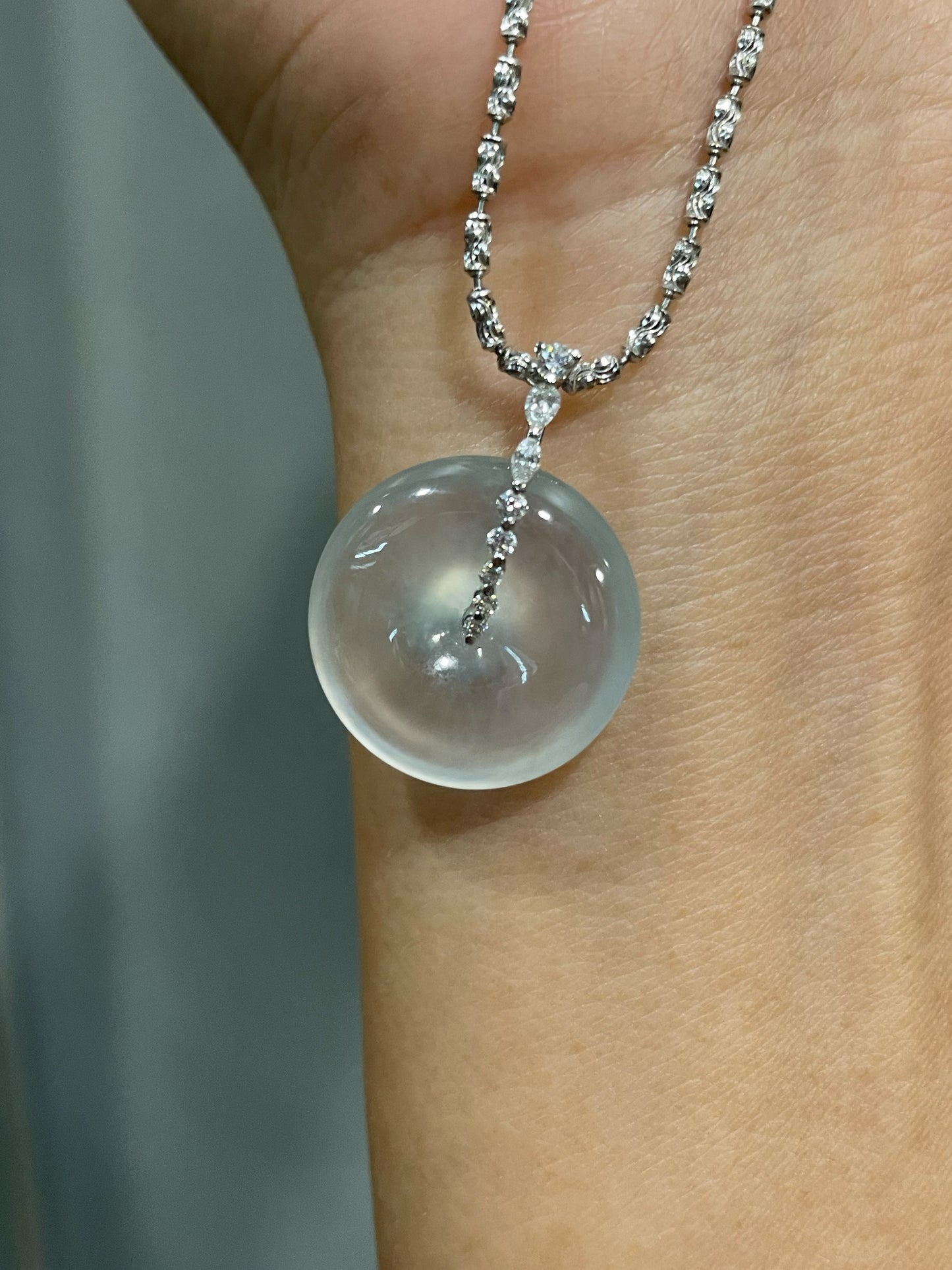 Glassy Jadeite Safety Coin Pendant (NJP117)