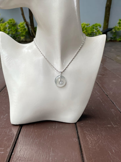 Glassy Jadeite Safety Coin Pendant (NJP117)
