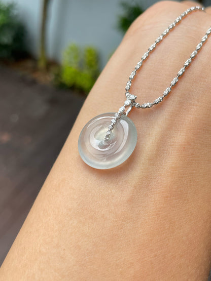 Glassy Jadeite Safety Coin Pendant (NJP117)