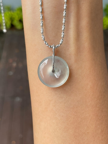 Glassy Jadeite Safety Coin Pendant (NJP117)