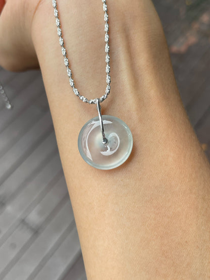Glassy Jadeite Safety Coin Pendant (NJP117)