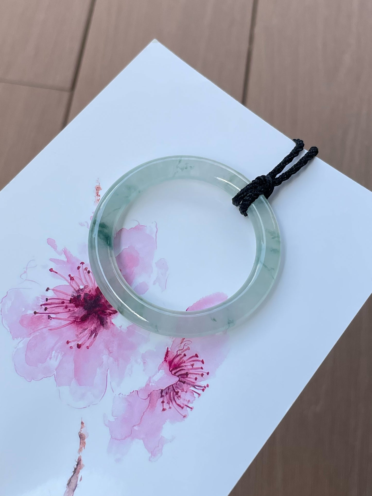 Icy Jadeite Pendant - Hoop (NJP178)