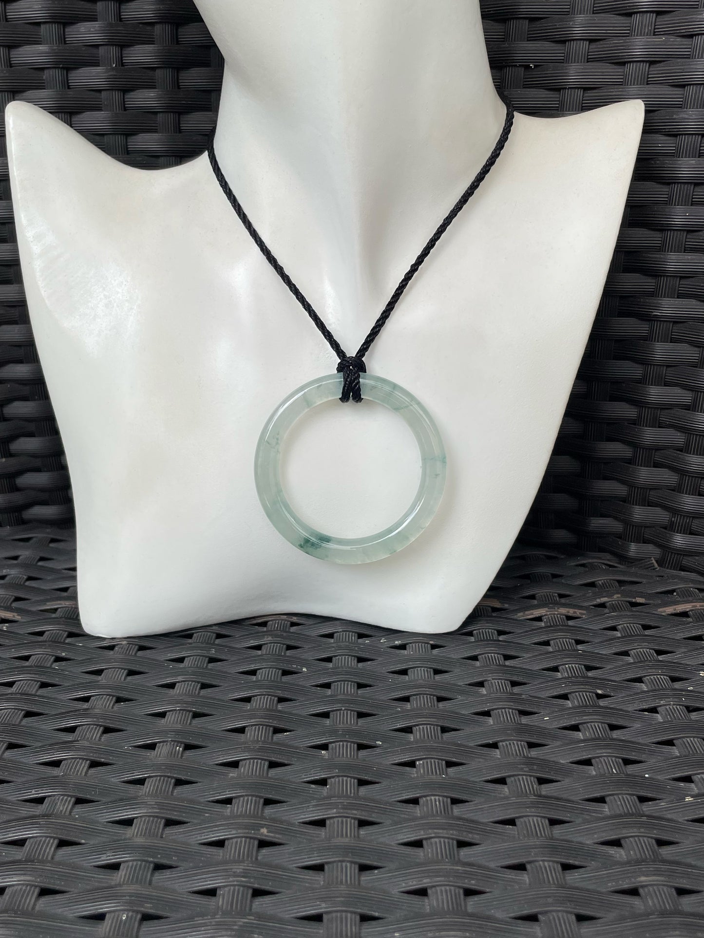 Icy Jadeite Pendant - Hoop (NJP178)
