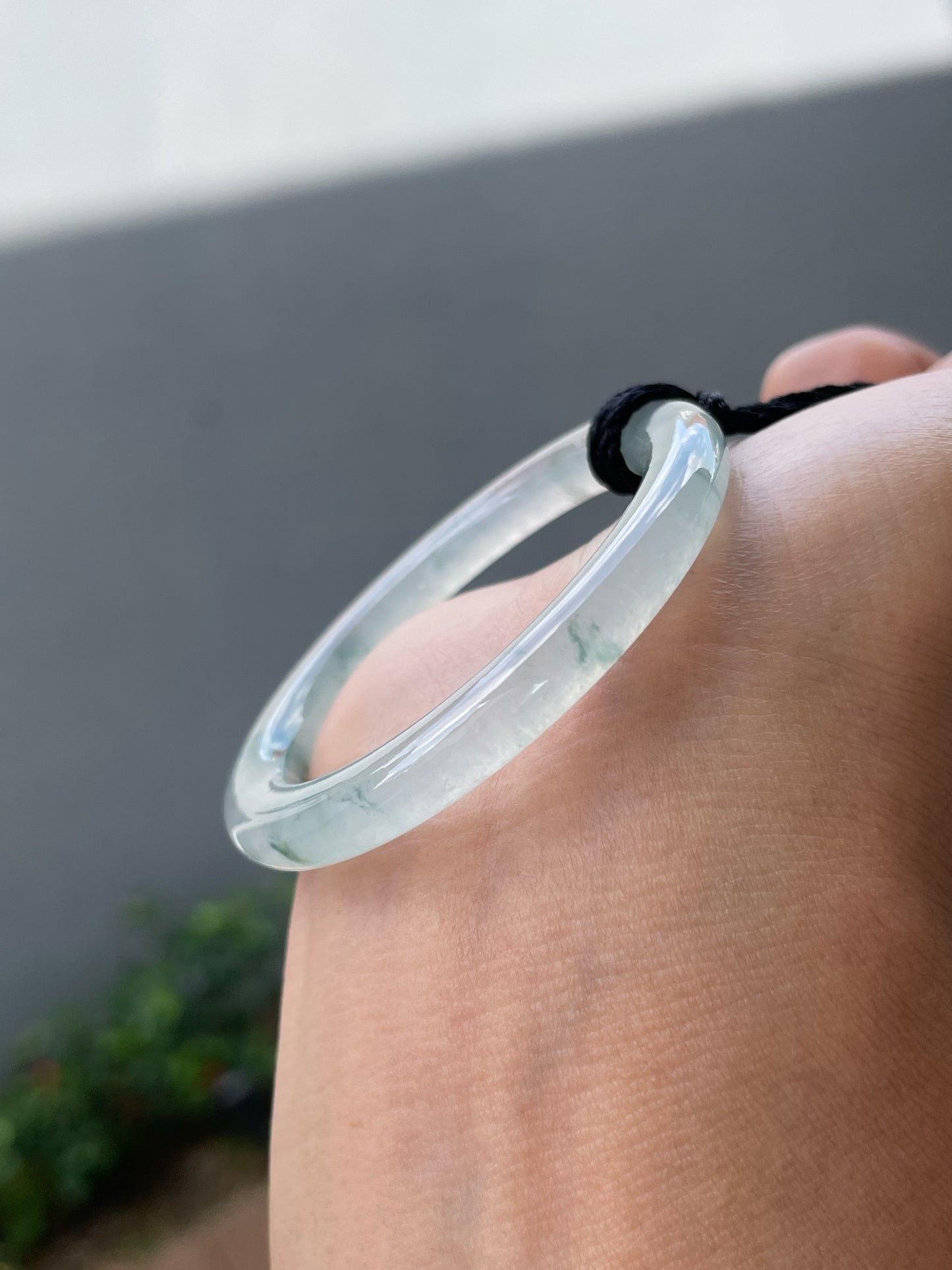 Icy Jadeite Pendant - Hoop (NJP178)