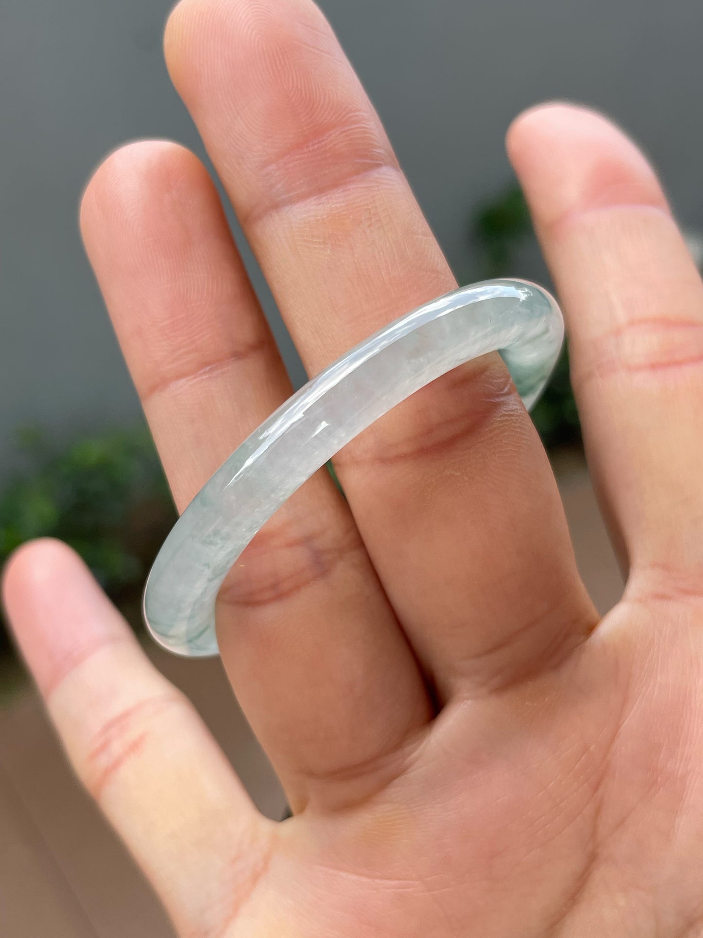 Icy Jadeite Pendant - Hoop (NJP178)