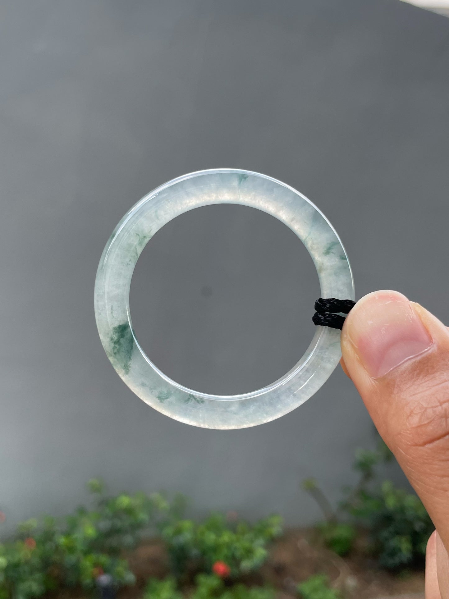 Icy Jadeite Pendant - Hoop (NJP178)